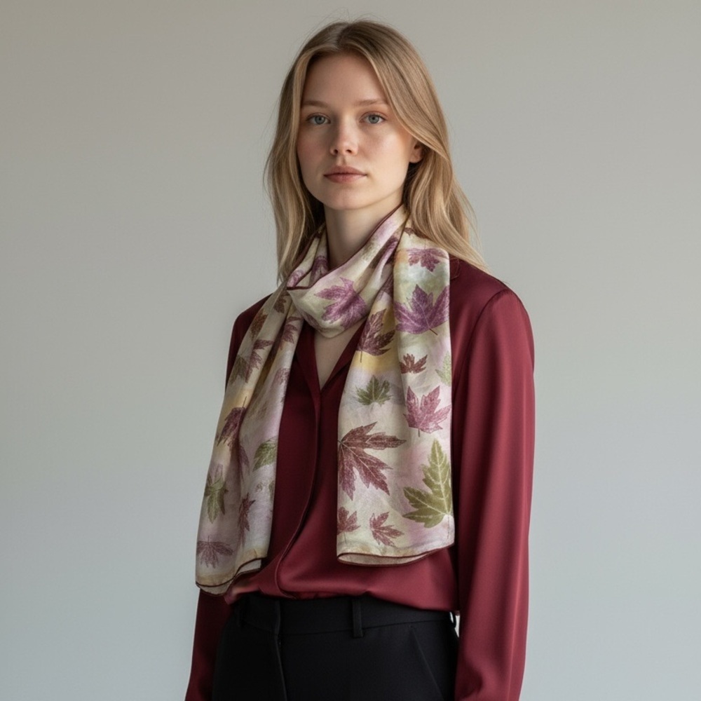 Diahann Carroll Vintage Silk Sheer Oblong Scarf